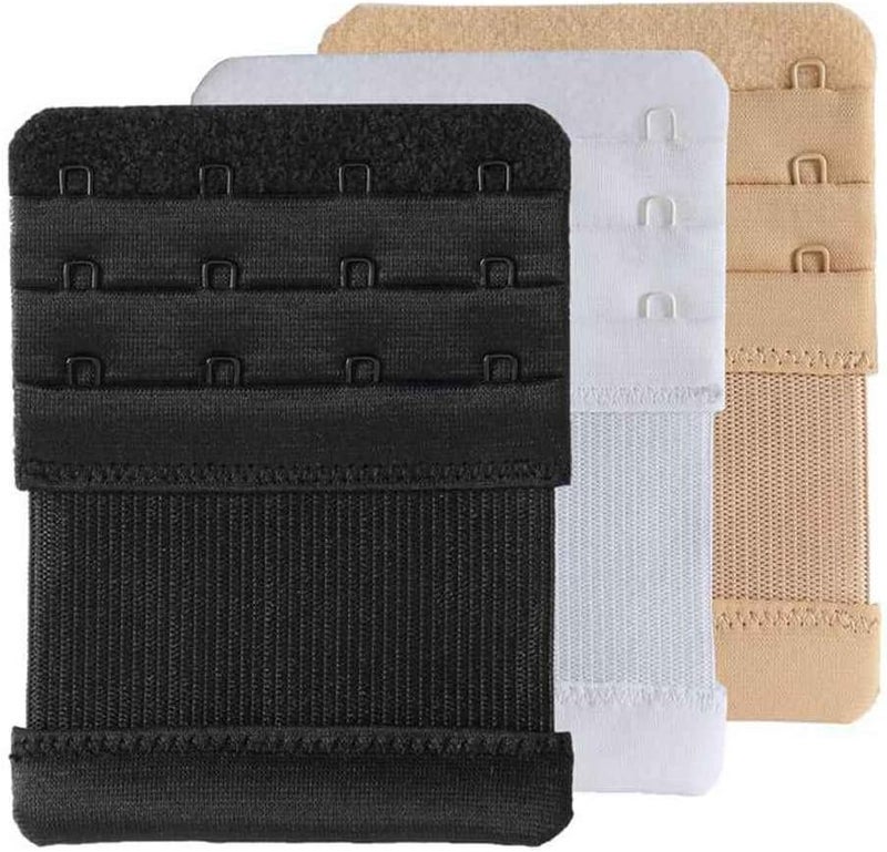 SAMGU Store Bra Extenders 4 Hooks Women's Soft Stretchy Bra Extension Strap, 3 Pieces - Image 2
